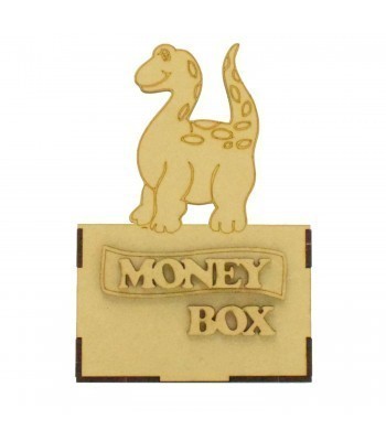 Laser Cut Small Money Box -  Dinosaur Design